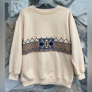Vintage Adobe Flats Pullover Sweatshirt Sz M Unisex Aztec Western Outdoor Nature